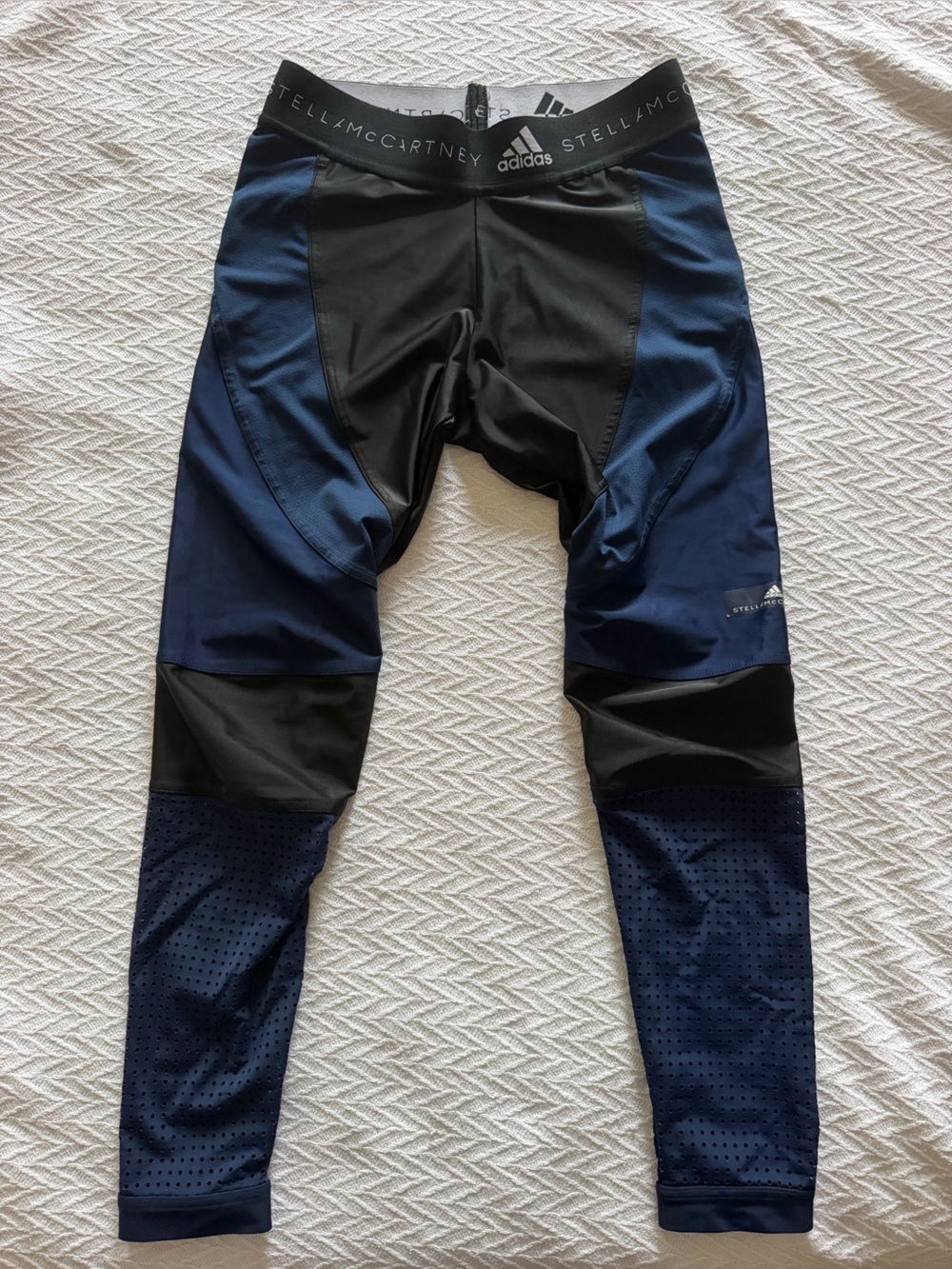 Adidas by Stella McCartney Navy & Black Athletic Leggings Size Medium